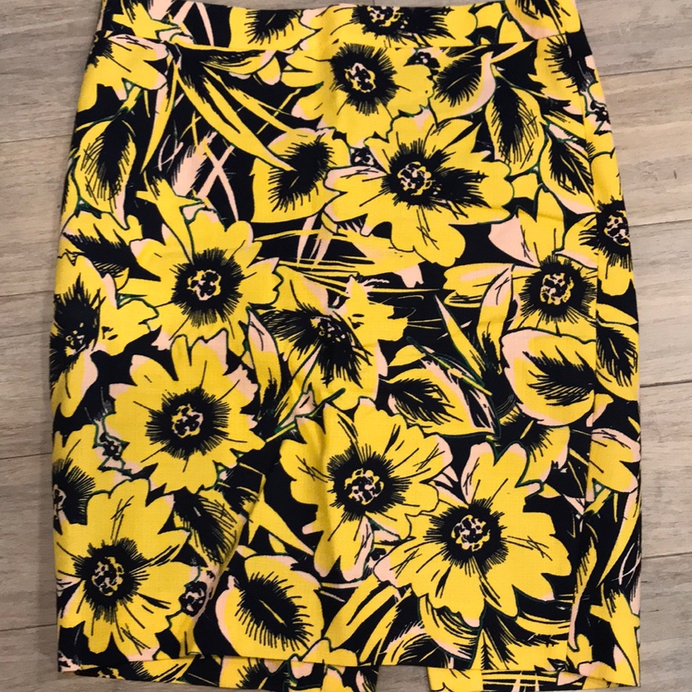 J.Crew Floral Pencil Skirt